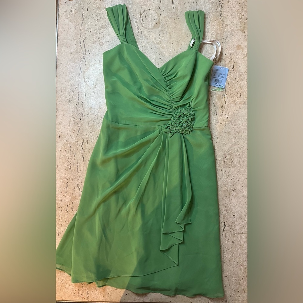 NWT David’s Bridal Bridesmaid Dress Style F15406 Clover Size 2